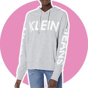 Calvin Klein // Light Gray Sweatshirt //White Lettering